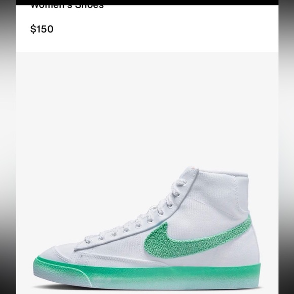 Nike 9.5W White/Green - Picture 3 of 3